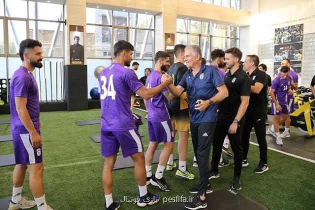 اولین تمرین تیم ملی با آنالیز بازی با اروگوئه و سنگال